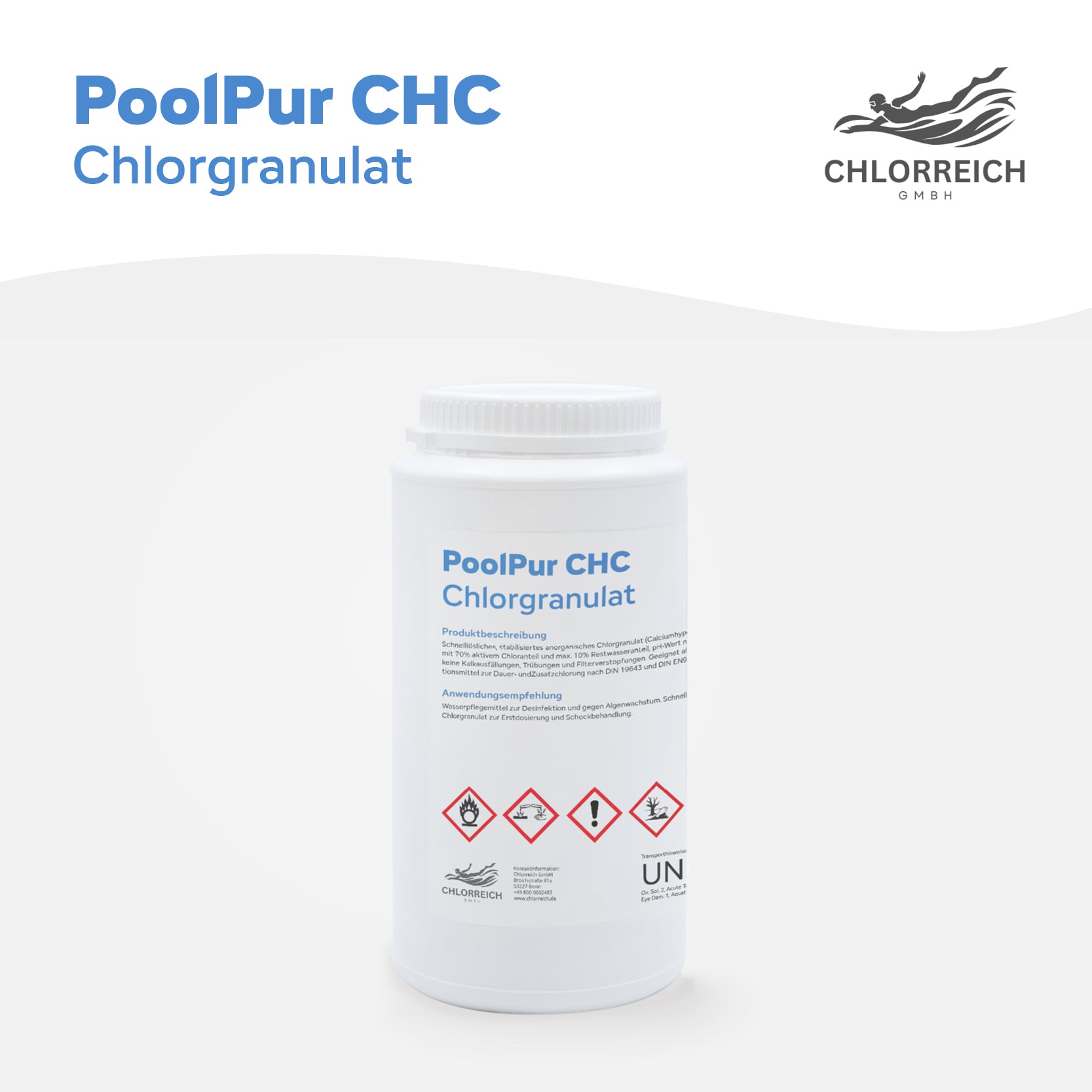 PoolPur CHC Chlorgranulat 2kg Dose