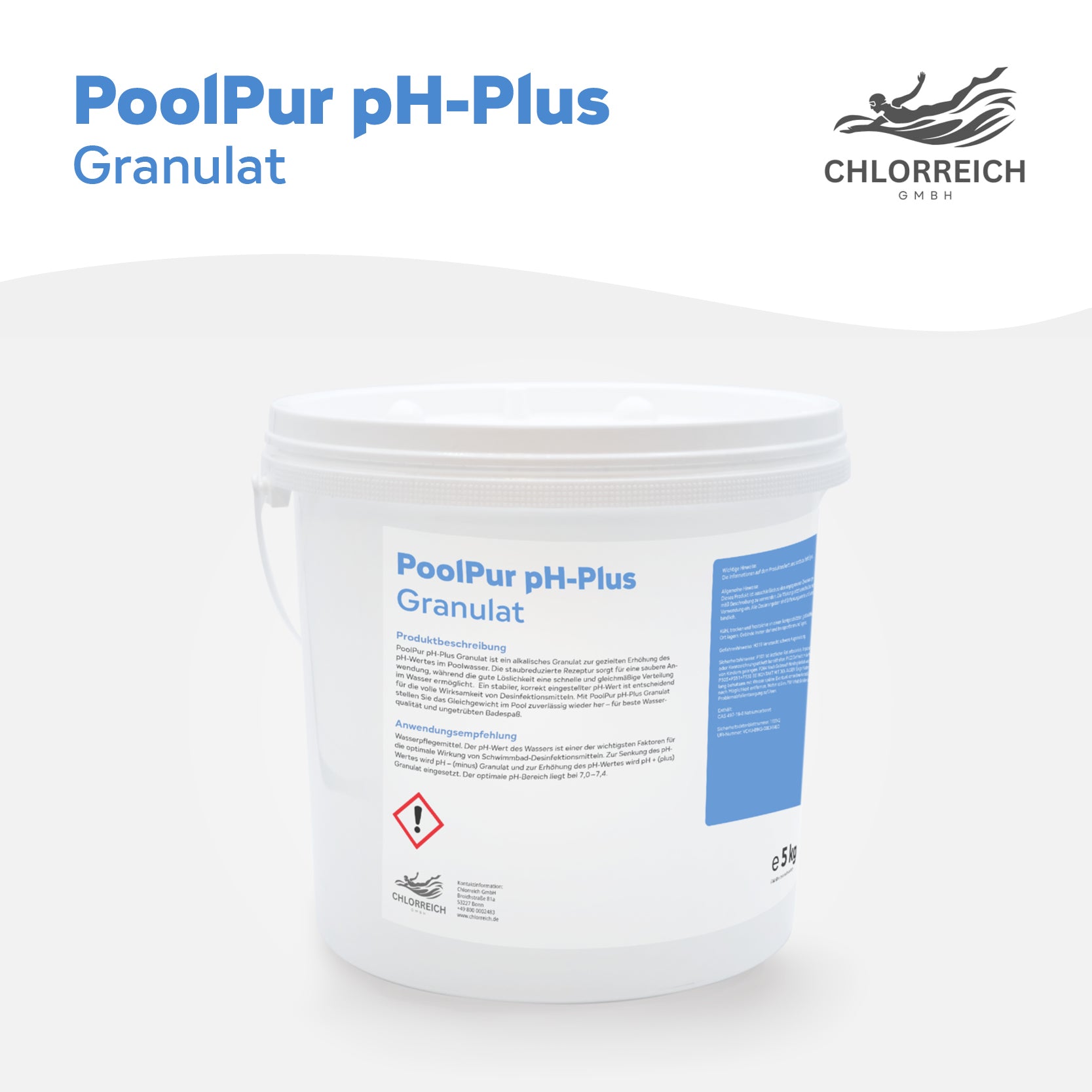 PoolPur pH-Plus Granulat 5kg Eimer